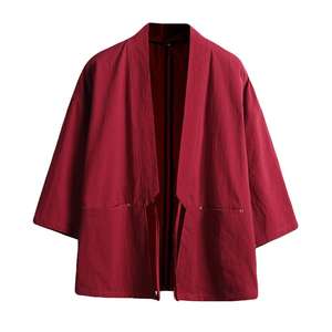 Chemises en coton et lin pour hommes, vêtements de rue chinois, <span class=keywords><strong>kimono</strong></span>, chemise tendance - Product Image 4