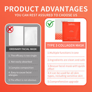 Премиальная тканевая маска для лица с коллагеном, витамином С и экстрактом лосося для глубокого увлажнения, осветления и борьбы с морщинами - Product Image 6