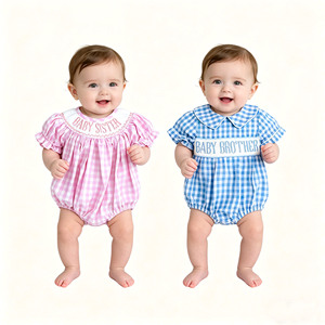 Vêtements pour bébés et enfants en coton, style boutique personnalisé, combinaison à bulles pour bébé, vente en gros, vêtements pour nouveau-nés, nouveaux styles - Product Image 1