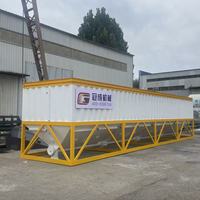 Silo à ciment horizontal personnalisable de 35 m³, réservoir à ciment à faible hauteur pour les projets de construction en espace limité