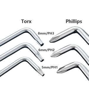 Tournevis à double extrémité de type Z, cruciforme et <span class=keywords><strong>clé</strong></span> hexagonale à fente <span class=keywords><strong>plate</strong></span>, petit tournevis décalé en forme de Z pour les espaces restreints - Product Image 2