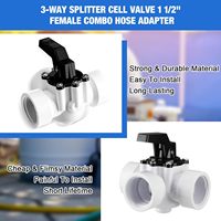 2 Stück Weiß 1 Zoll 3-Wege-Innengewinde ABS PVC Schwimmbad Umschalt ventil Kunststoff Ersatz für Pool und Spas