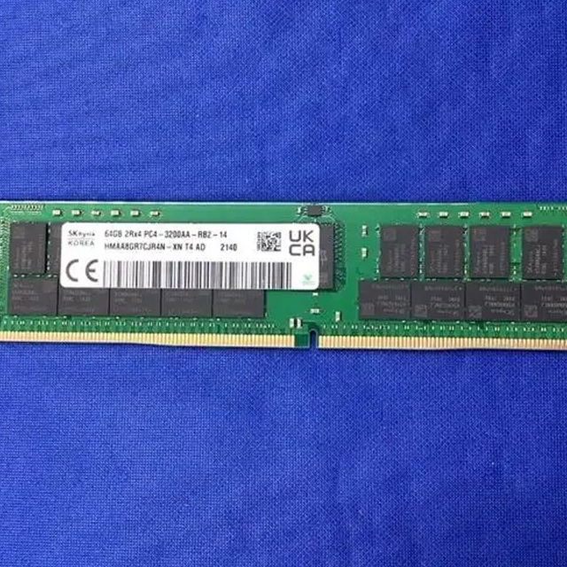 SK Hynix New Stock High Quality Server Workstation DDR4 64GB ECC RDIMM 3200MT/s RAM Memory Module HMAA8GR7CJR4N-XN 3200 64G
