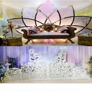 Fondo de Metal para eventos de boda, marco de hierro para escenario de boda, bajo precio - Product Image 1