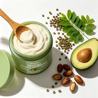 Masque capillaire démêlant et hydratant en profondeur Kinodin 500ml à la Moringa, crème démêlante pour cheveux secs, anti-casse, marque privée
