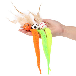 Balle en bois pour chat, jouet stimulant, un jouet amusant et divertissant pour que les chats puissent courser et interagir, dépensant ainsi leur énergie. Animal de compagnie - Product Image 3