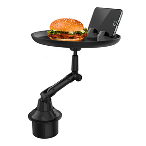 2022 Hochwertige verstellbare drehbare Auto Esstisch Tablett Food Cup Holder Telefon halterung Mobile/ Tablet/Handy Box enthalten - Product Image 1