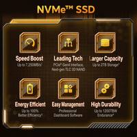 SN7100 1TB 2TB NVMe M.2 SSD PCIe 4.0 X4 Internal Solid State Drive 7250MB/s Kecepatan Tinggi untuk Laptop Gaming PC Desktop