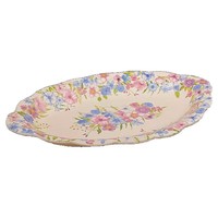 Assiette ovale en céramique de haute qualité pour plats de poisson vapeur, cuisine occidentale américaine, desserts aux fruits, idéale pour la maison et l'hôtellerie