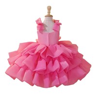 Nouvelle Robe de Premier Anniversaire pour Enfants 2026, Robe de Princesse pour Filles, Décoration Florale en Lin Crocheté, Robe de Cérémonie pour Petite Fille, Robe de Piano pour Hôtesse