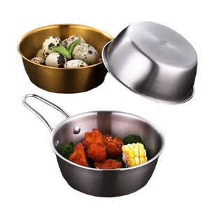 Stainless Steel Korean Rice Wine Bowls With Handles Condiment <b>Serving</b> <b>Set</b> For Hotel Coffee Tea <b>Beverage</b> <b>Sets</b> - Product Image 3