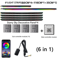 Nouveau kit d'éclairage ambiant LED RGB ciel étoilé gravé au laser pour la modification de l'intérieur automobile