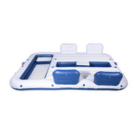 Île flottante gonflable avec dossier, taille personnalisée, flotteur de piscine, petite île flottante en PVC, capacité 100-500 kg, 3 personnes