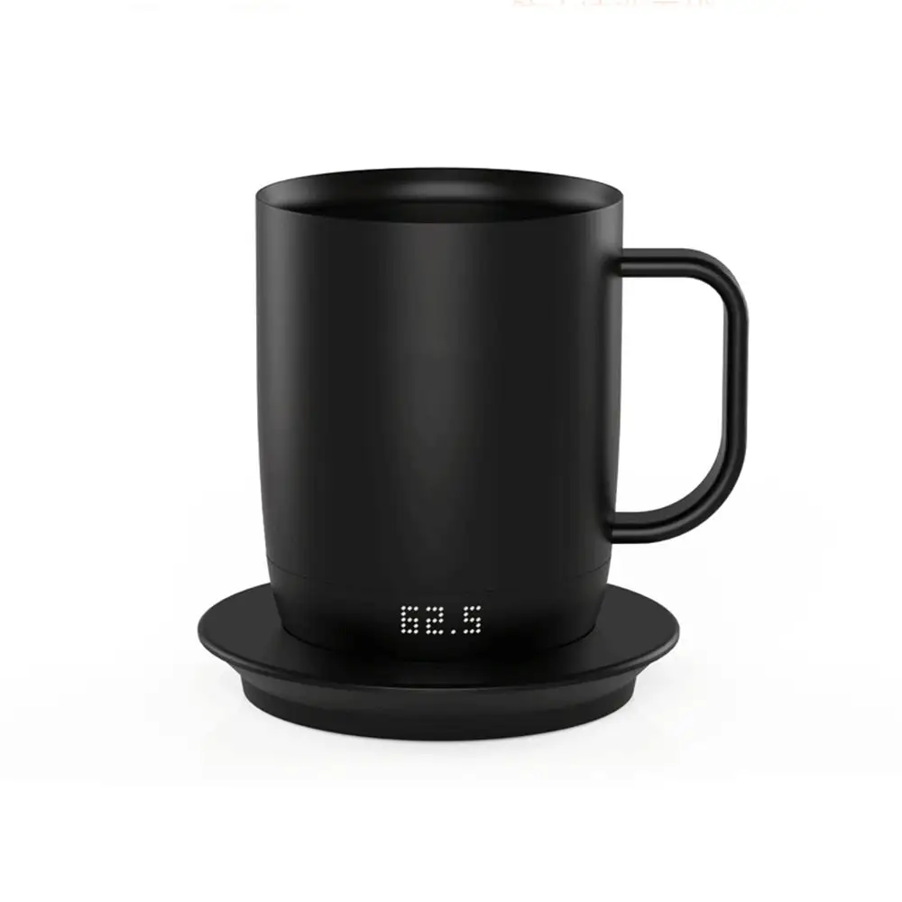 하이 엔드 맞춤형 로고 스마트 머그 앱 온도 제어 스마트 음료 용기 4 시간 배터리 수명 따뜻한 무선 가열 커피 컵