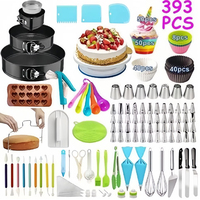 Kit de décoration de gâteaux de qualité alimentaire en acier inoxydable, silicone et PP, comprend des décorations en forme de chiffres, pour desserts, usage commercial, acheteurs professionnels