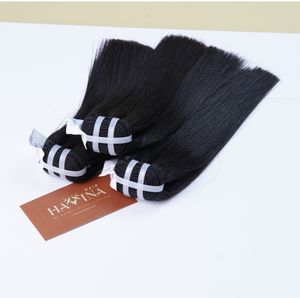 Cheveux vietnamiens noirs naturels 2x6 paquets de fermeture 12A grade un donneur pas d'extension de cheveux humains chimiques os tissage droit - Product Image 1