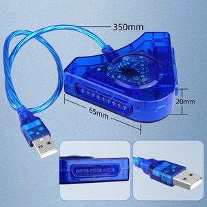 Câble adaptateur d'interface USB <span class=keywords><strong>2</strong></span>.0 PS PS2 vers PC pour manette PS2 <span class=keywords><strong>PSX</strong></span> vers PC, double contrôleur USB Playstation 2PC, manette de jeu USB - Product Image 2