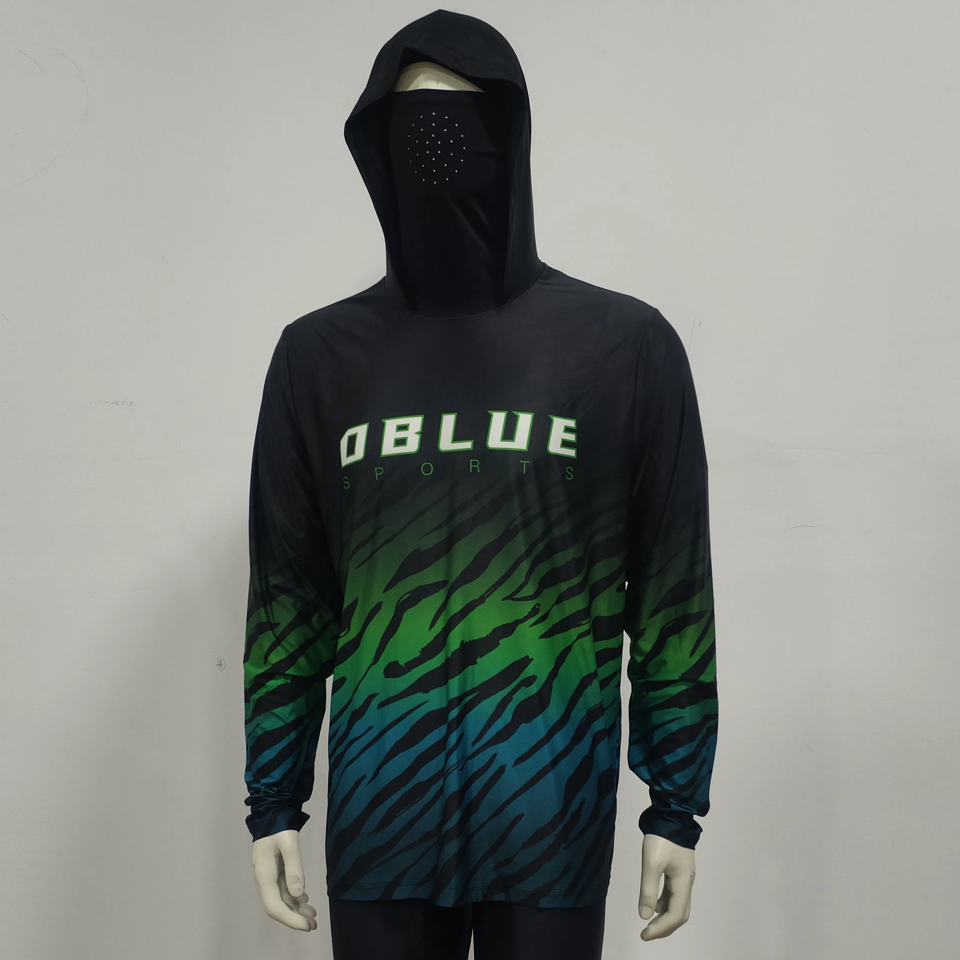 Dblue ODM yeni desen balıkçılık gömlek erkekler kısa kollu balıkçılık kıyafeti hızlı kurutma balıkçılık hoodies maskesi