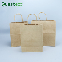 Sacs en papier kraft avec poignées Sacs en papier pour imprimante Sacs en papier pour plats à emporter