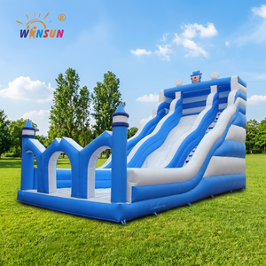 Glissière d'eau gonflable extérieure commerciale faite sur commande de PVC pour des adultes d'enfants - Product Image 1