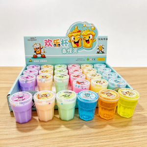 Paquete de 24 Slime Cristalino Happy Cups, Arcilla de Color de Alta Calidad, Pegamento M de Alta Transparencia, Pegamento de Burbujas, Espuma Antiestrés - Product Image 1