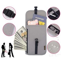 Dompet Leher Travel dengan Pelindung RFID, Tempat Penyimpanan Paspor dan Dokumen yang Aman