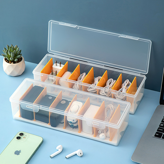 High Quality Data Line Storage Box Compartmented Storage Container Multifunctional Storage Box