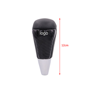 Poignée de levier de vitesses de voiture personnalisée de haute qualité, universelle, avec logo, en cuir et fibre de carbone, pour le style automobile - Product Image 5