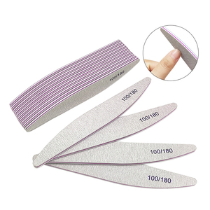 Willow Leaf Emery <b>Nail</b> <b>File</b> Thick Curved <b>Nail</b> Polish Rubbing Strip Portable Manicure Tool - Product Image 2