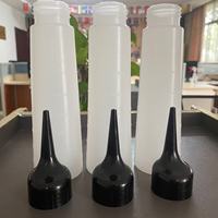150ml 250ml HDPE plastique cheveux huile colorant facile à presser applicateur bouteille d'emballage avec bec pointu bouchon de distribution