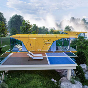 Forfait Treehouse <span class=keywords><strong>de</strong></span> luxe-Structure galvanisée surélevée avec garde-corps <span class=keywords><strong>de</strong></span> sécurité, escalier en colimaçon et vue panoramique sur la forêt - Product Image 1