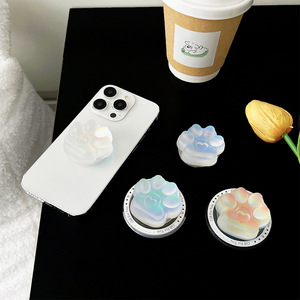 Nouveau support de téléphone magnétique holographique tendance en forme de patte de <span class=keywords><strong>chat</strong></span>, support de téléphone en résine 3D Kawaii pour accessoires de coque de smartphone - Product Image 1