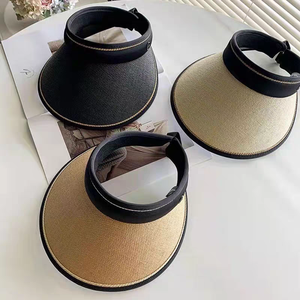 Sombrero de Paja Panamá de Alta Calidad para <span class=keywords><strong>Mujer</strong></span>, con Parte Superior Abierta, Plegable, <span class=keywords><strong>Visera</strong></span> Enrollable, para Deportes al Aire Libre, <span class=keywords><strong>Playa</strong></span> y Viajes - Product Image 5