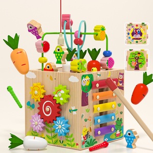 <span class=keywords><strong>8</strong></span> in <span class=keywords><strong>1</strong></span> Montessori rotolamento cubo di legno giocattoli educativi giocattolo multifunzionale per i bambini - Product Image 2