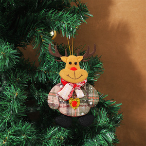 Fabric Christmas <b>Tree</b> Hanging <b>Ornaments</b> Santa Claus Reindeer Bear Snowman Pendant Plush Holiday Decor - Product Image 4