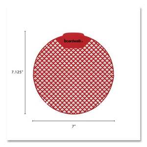 Écrans anti-éclaboussures pour urinoirs Boardwalk, parfum cerise, rouges, lot de 12, très flexibles, boucliers protecteurs désodorisants pour la plupart des urinoirs - Product Image 4