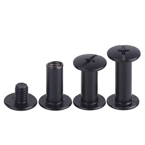 Factory Price Black Zinc Stainless Steel <b>Binding</b> Post in M3 M4 M5 M6 Sizes for Leather Belts with Chicago <b>Screw</b> Metric System - Product Image 4