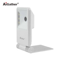 Escáner de Código de Barras Inalámbrico de Escritorio con Batería de Gran Capacidad, Lector de Códigos QR 2D, Diseño Plegable, CMOS Omnidireccional para Punto de Venta Minorista