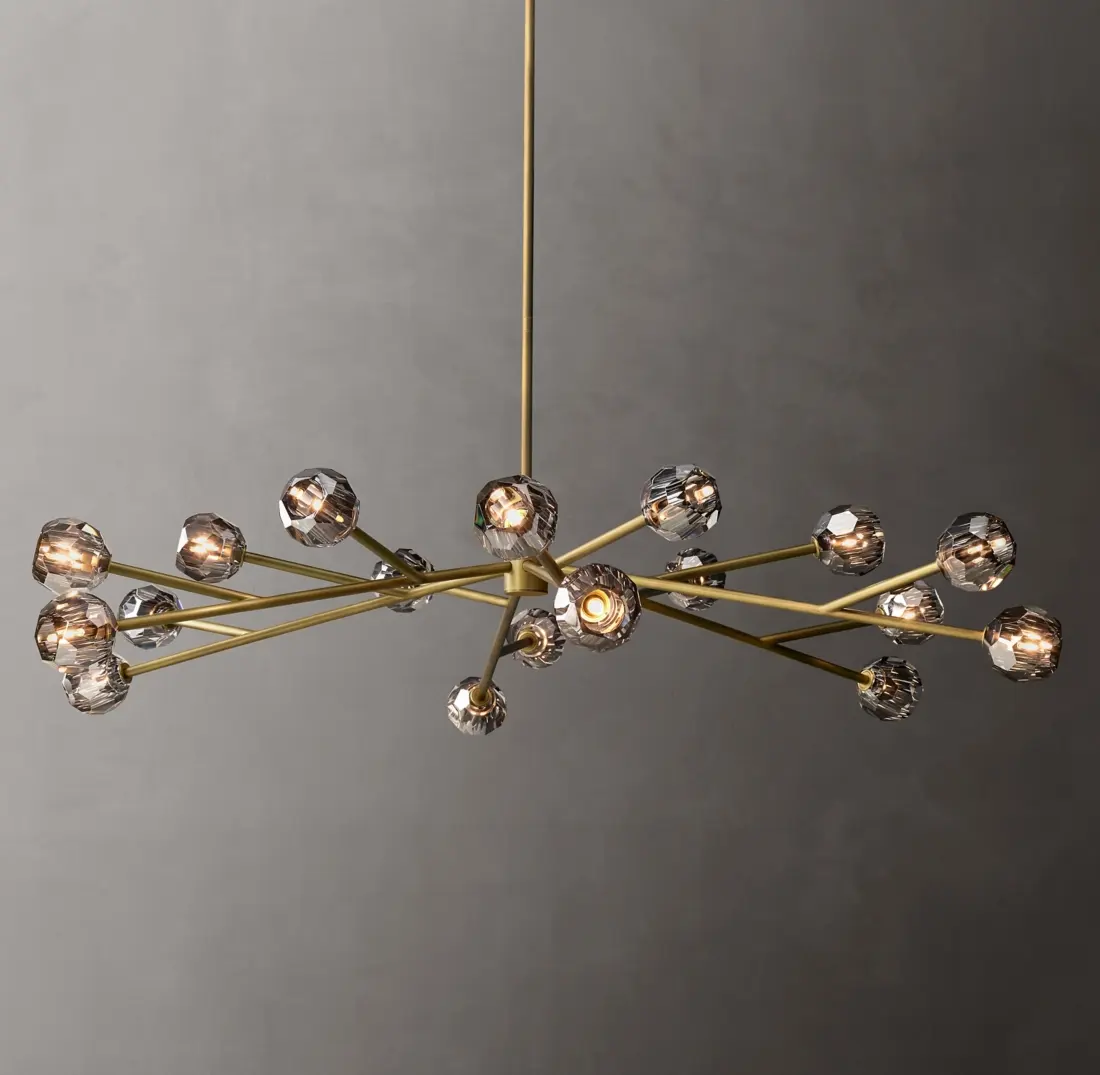 Harlow Treo Chandelier Trang Trí Nội Thất Chiếu Sáng Kim Loại Pendant Lamp Bán Buôn Hiện Đại Trang Trí Tinh Thể Pendant Chandelier Chiếu Sáng