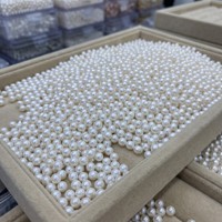 Perles d'eau douce naturelles blanches rondes parfaites de qualité 4A, 4-4,5 mm, en vrac, non percées, pour la fabrication de bijoux DIY