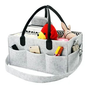 Multi-functional felt baby Caddy Newborn Nappy Changing diapers bag