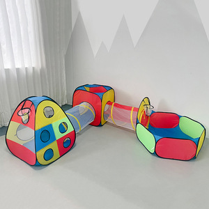 5 pièces Tentes <span class=keywords><strong>et</strong></span> tunnels de jeu pour enfants, aire de jeux jungle pour tout-petits avec <span class=keywords><strong>tunnel</strong></span> de jeu rampant - Product Image 4