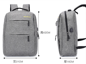 Bolsa impermeable para Notebook, bolsa <span class=keywords><strong>de</strong></span> poliéster personalizada para viaje, mochila para ordenador portátil escolar con Usb, venta al por mayor - Product Image 4