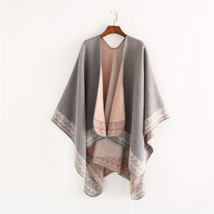 Mujer 2020 nueva llegada de invierno lana sensación engrosamiento geométrica estola impresión cálido chal capas - Product Image 1