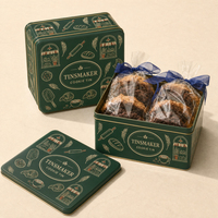 Boîtes en métal rectangulaires personnalisées avec couvercle hermétique pour emballage cadeau, baklava, chocolat, biscuits, vente en gros