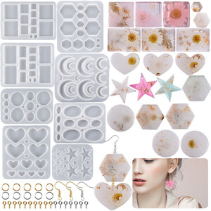 Stampo in Silicone per Orecchini e Ciondoli Fai da Te, Stampi per Creazione <span class=keywords><strong>Gioielli</strong></span> in <span class=keywords><strong>Resina</strong></span> <span class=keywords><strong>Epossidica</strong></span>, Stampi Misti per Charms e Portachiavi, Artigianato Creativo - Product Image 4