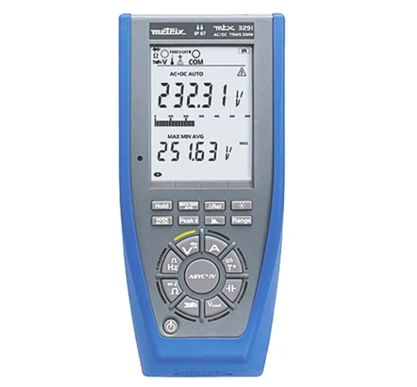 METRIX MTX3290 Handheld Multimeter, True RMS, Digital Monochrome 70 X 52 mm 6,000 Cts