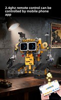 Juguete Educativo de Construcción con Bloques de Plástico, Control Remoto, Programación de Robots, Torque 5 en 1, Pantalla Digital, Funciona con Batería, Cumple con la Norma EN71