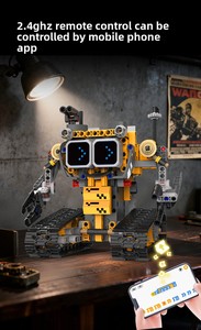 <span class=keywords><strong>Robot</strong></span> programmable 5-en-1 à affichage numérique, télécommandé, en plastique, alimenté par piles, blocs de construction éducatifs, jouet conforme à la norme EN71 - Product Image 3