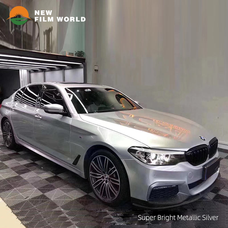 Super brillante plata metálica